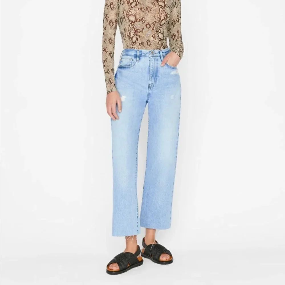 FRAME LE JANE CROP ROSSUM RIPS JEAN 25 - Picture 1 of 5